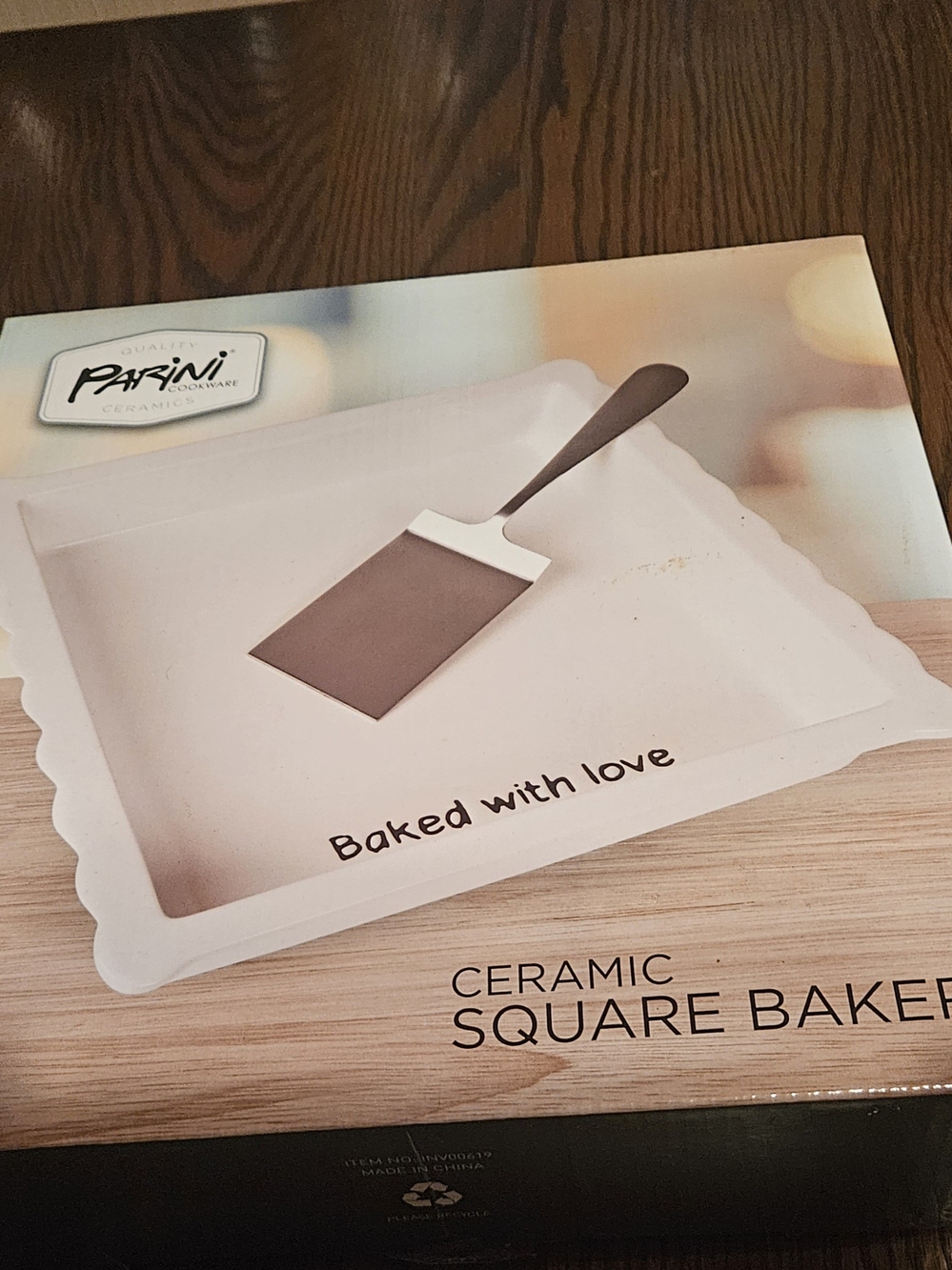 Pavini White Ceramic Square Baker